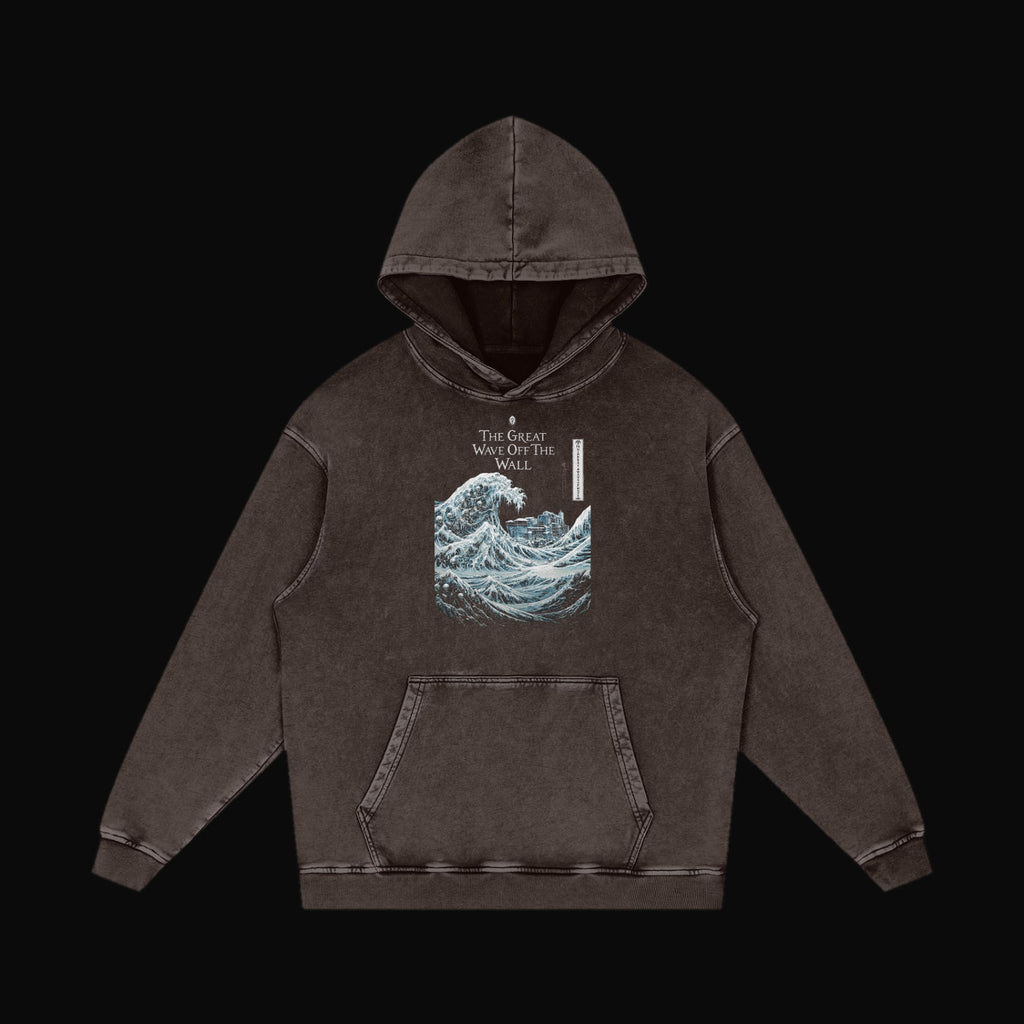 The Great Wave Off The Wall Hoodie - garment 8 (art front)