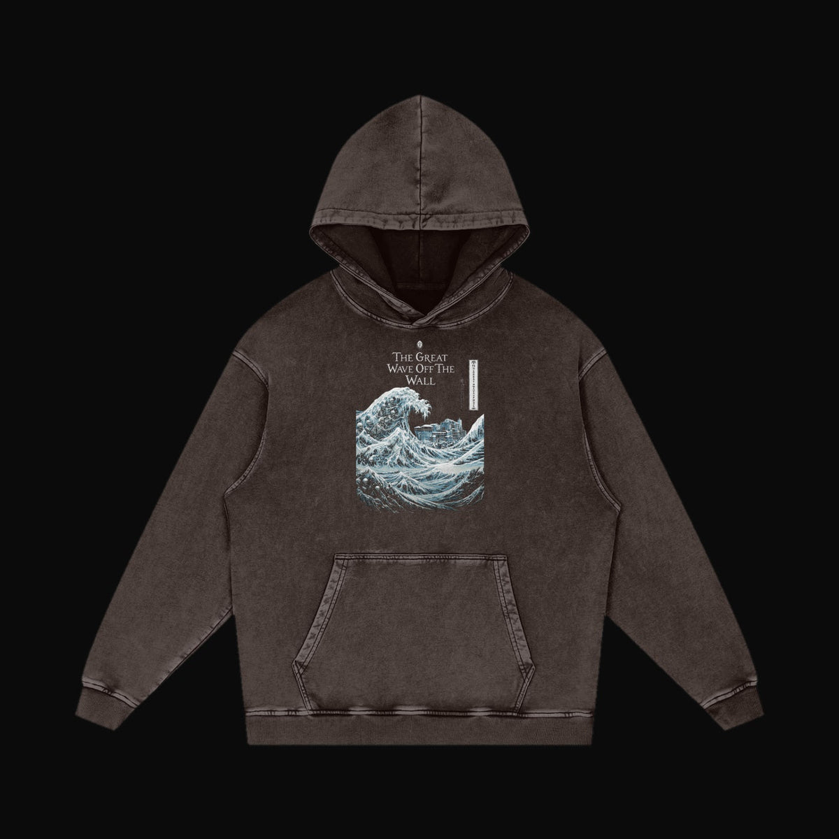 The Great Wave Off The Wall Hoodie - garment 8 (art front)