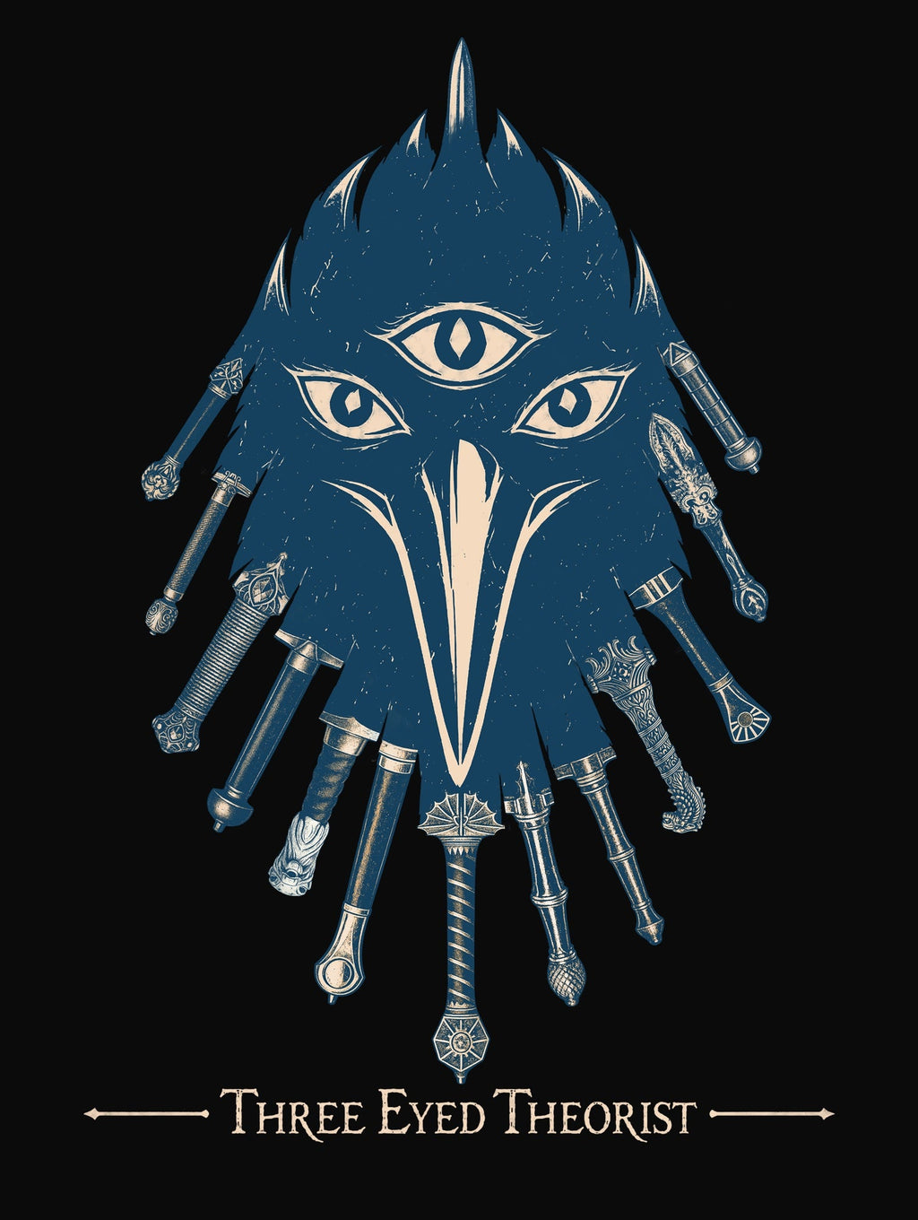 The Three Eyed Raven Hoodie - the art, back