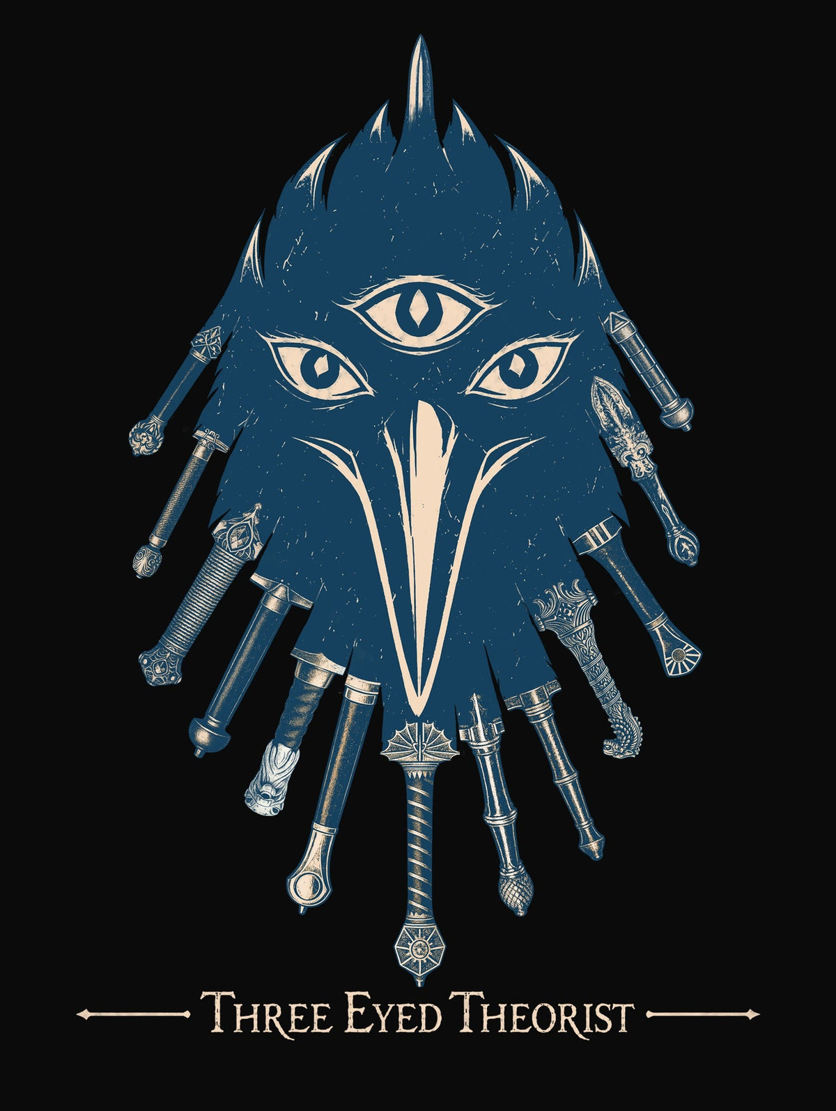 The Three Eyed Raven Hoodie - the art, back