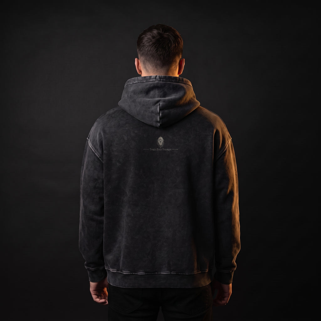 Every Face Hides a What If Hoodie - editorial back (art front)