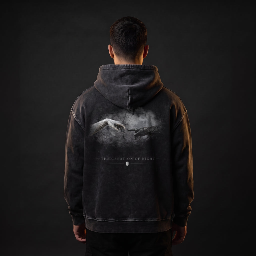 The Creation of Night Hoodie - editorial back