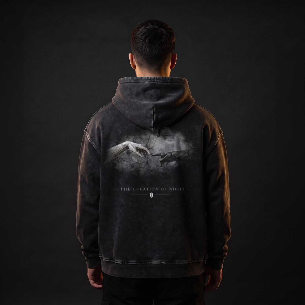 The Creation of Night Hoodie - editorial back