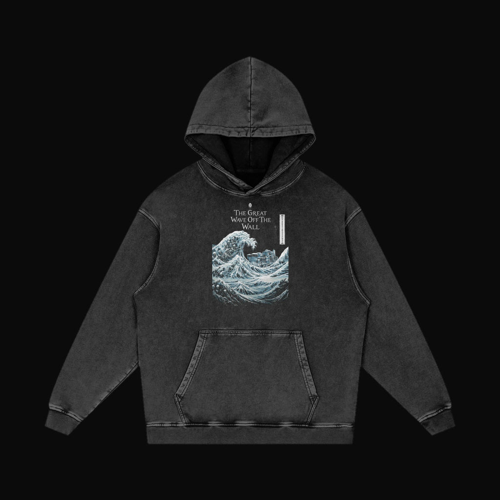 The Great Wave Off The Wall Hoodie - garment 7 (art front)