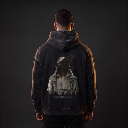Every Face Hides a What If Hoodie - editorial back