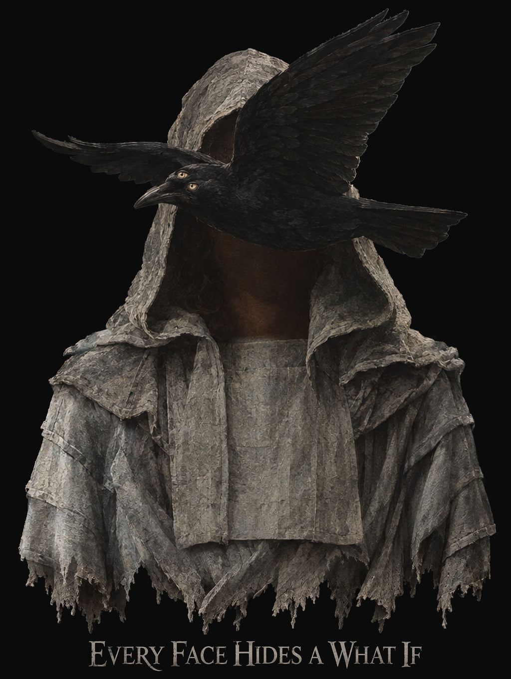 Every Face Hides a What If - the art, front
