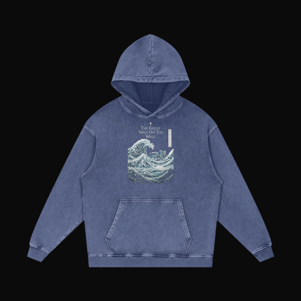 The Great Wave Off The Wall Hoodie - garment 9 (art front)