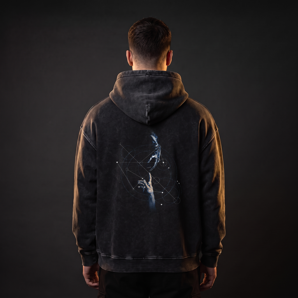 The Creation of the Machine Hoodie - editorial back (art front)