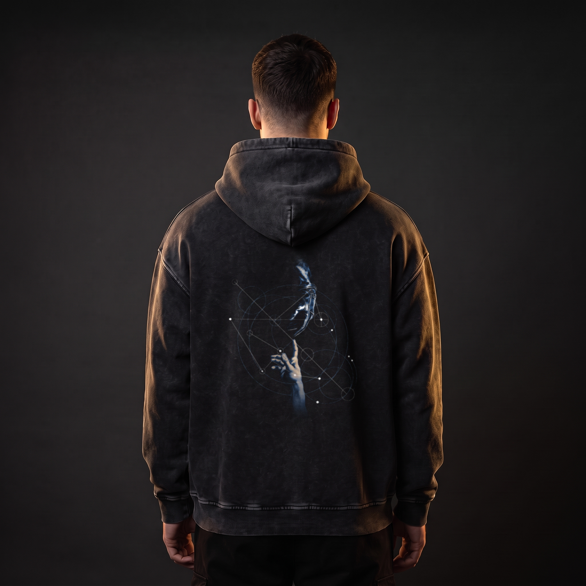 The Creation of the Machine Hoodie - editorial back (art front)