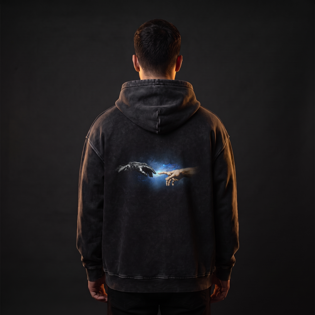 The Creation of the Machine Hoodie - editorial back