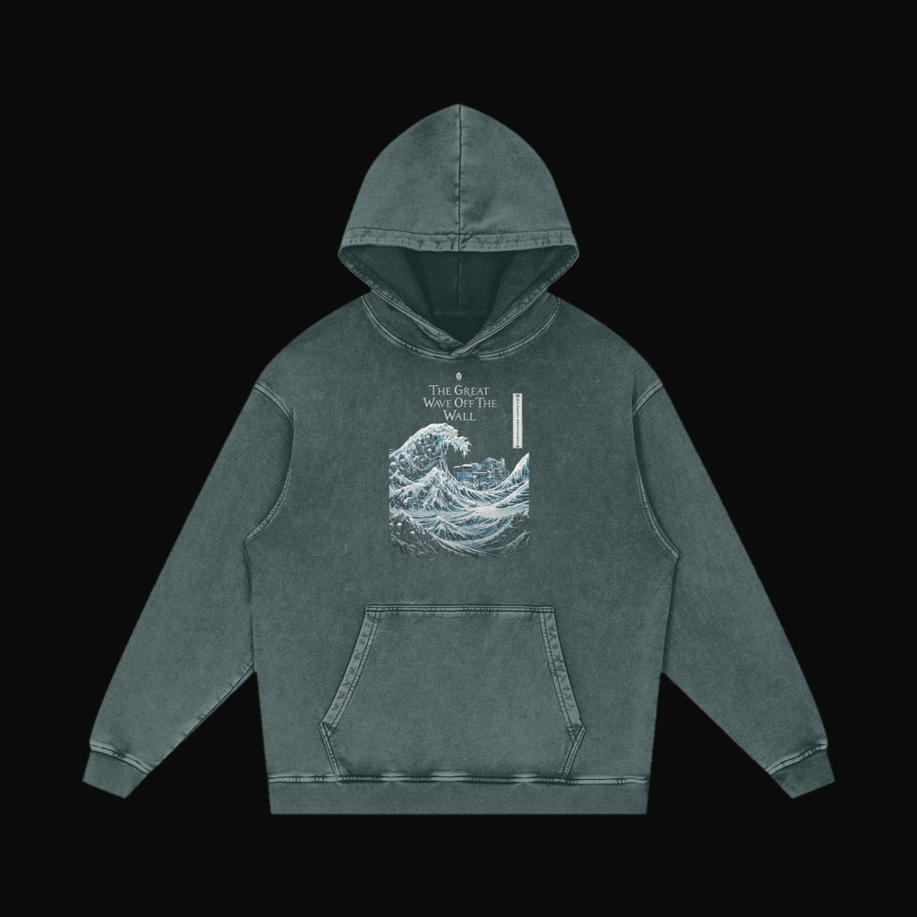 The Great Wave Off The Wall Hoodie - garment 12 (art front)