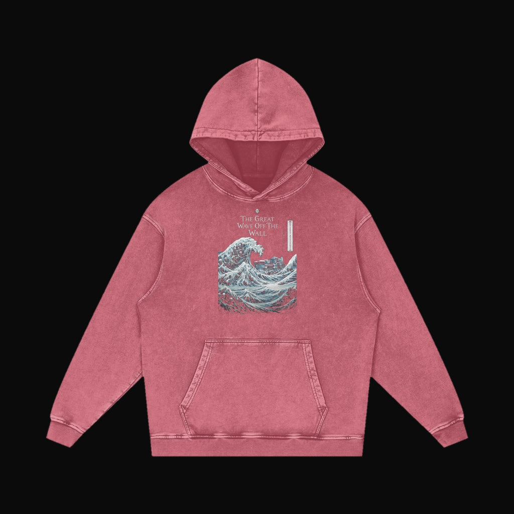 The Great Wave Off The Wall Hoodie - garment 16 (art front)